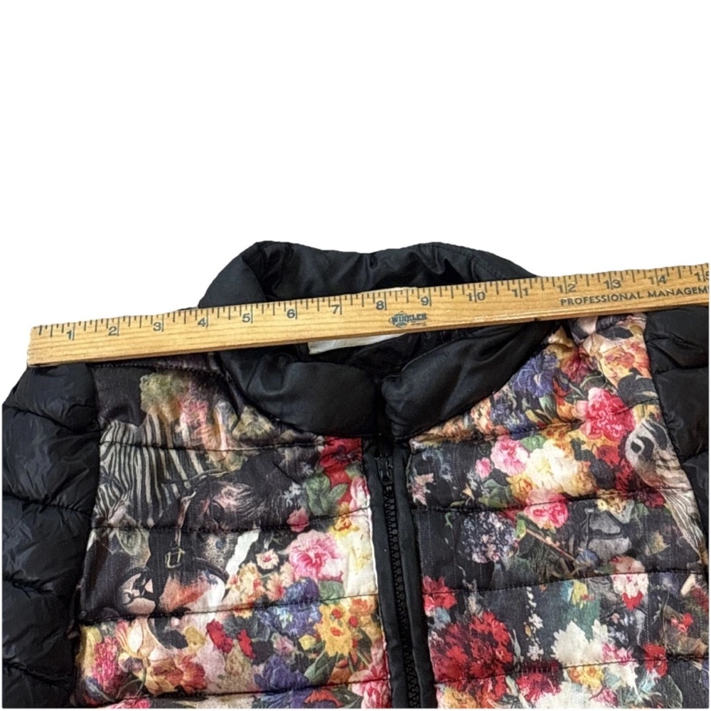 YIBUDAOWEI Fashion Couture Faux Leather streetwear Floral Puffer Coat  SZ 2P - Picture 10 of 17